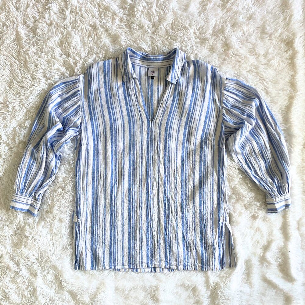 V-Neck Striped Beach Cover Up – Medium